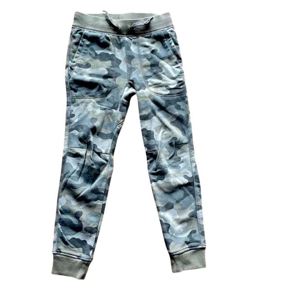 Gap kids camo pants, super soft, youth medium,  tan, grey, green muted pattern - Picture 1 of 4